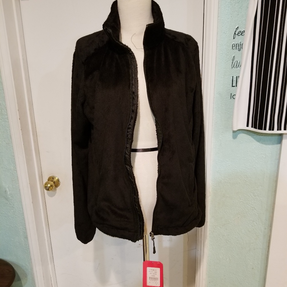 NWT THE NORTH FACE BLACK SUEDE JACKET SIZE L